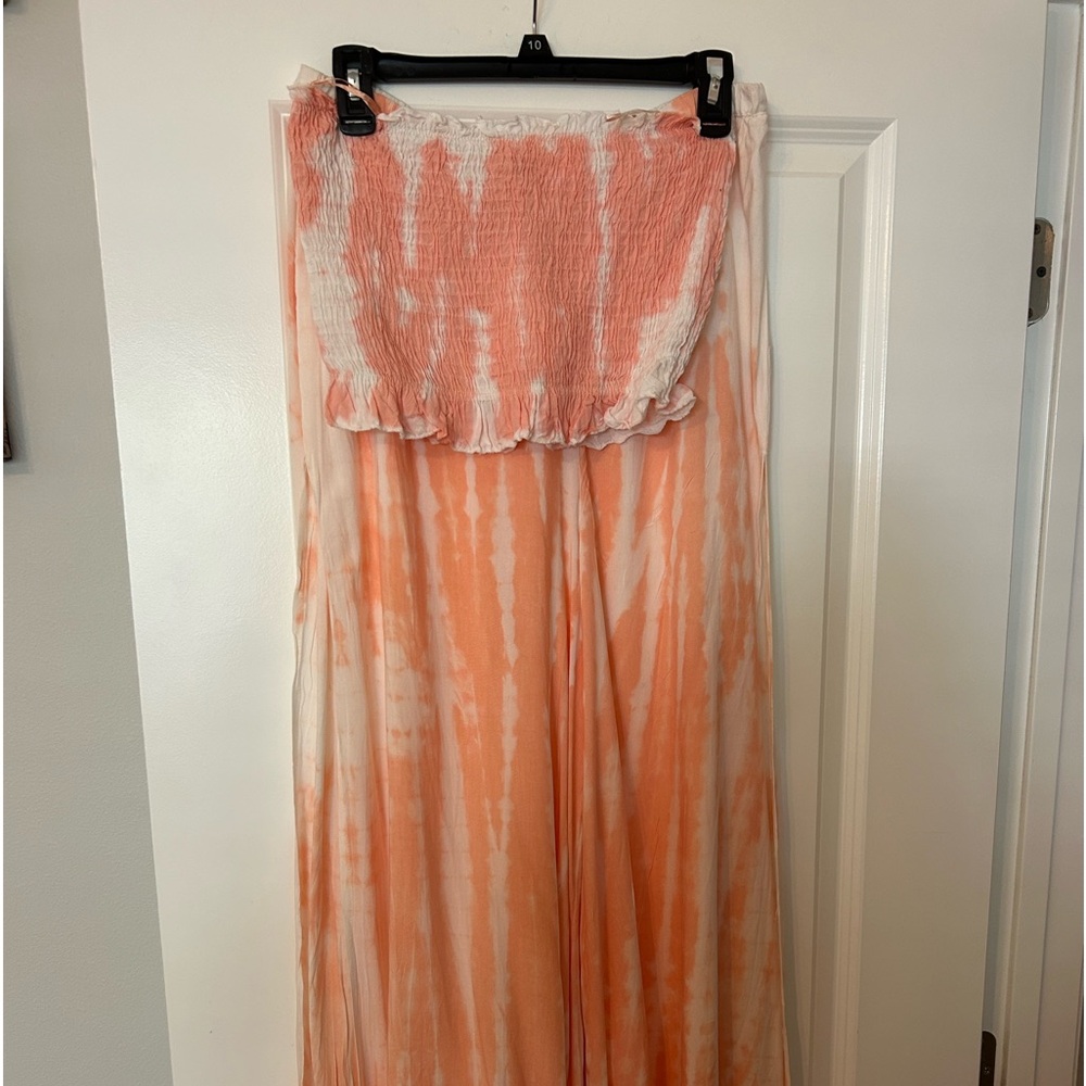 Peach color two piece beach wear NWT